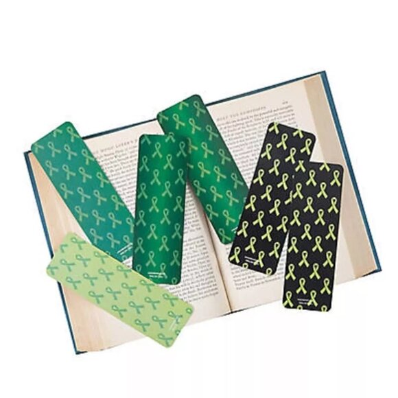 Mental Health Awareness Bookmarks Green Ribbon Awareness ~ 48 Bookmarks - Picture 2 of 2